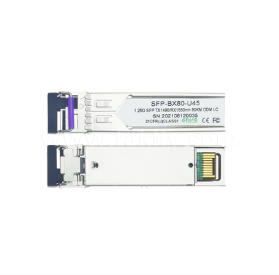80 км SFP BiDi трансивер – 1.25G/1.063G двухскоростной, 1490 нм DFB, PIN, LC Simplex, доступен в промышленном температурном диапазоне