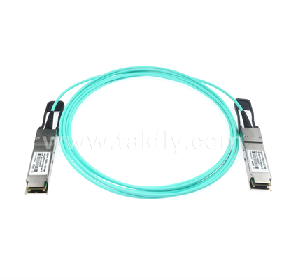 100G QSFP28 Активный оптический кабель (AOC) 4×25G, до 104Gbps, 3-70m, VCSEL массив, низкая мощность <3.5W, QSFP28 до QSFP28