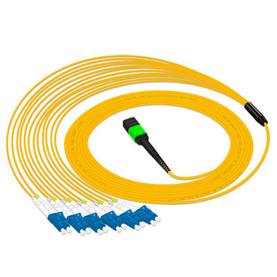 10meters 12 волокна MPO MTP к кабелю заплаты одиночного режима G657A1 3.0mm LC