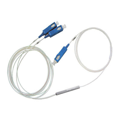 1x2 трубка кабеля волокна Hydrel Splitter PLC оптического волокна одиночного режима SC APC мини стальная
