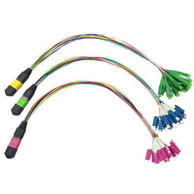 Мини кабель MPO MTP 0.9mm к кабелю соединителя волокон mtp 12 LC SM оптическому
