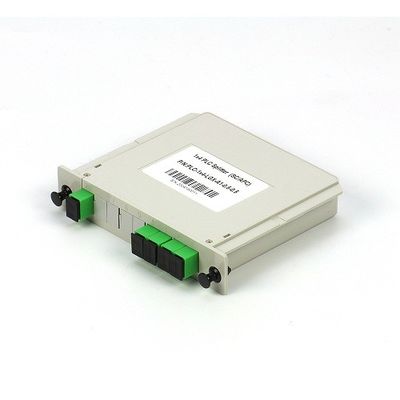 тип Splitter кассеты одиночного режима G657A1 LGX 1x4 SC/APC PLC оптического волокна в FTTx