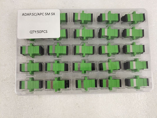 Переходник оптического волокна SC APC симплексный зеленый для терминальной коробки