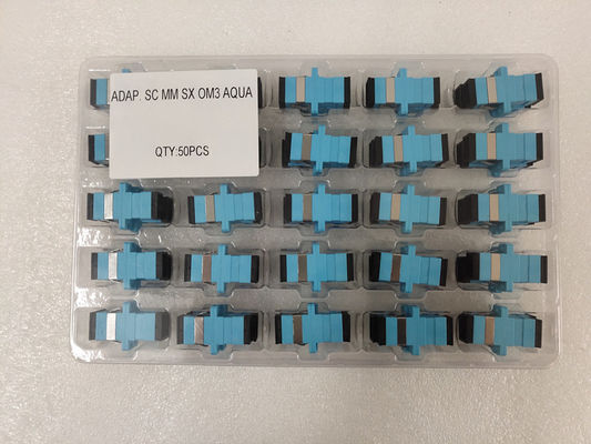 Оптического волокна Aqua переходника SC OM3 OM4 пластмасса переходника симплексного мультимодная