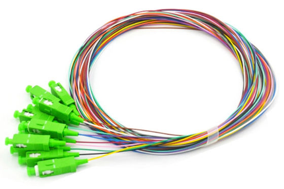 Волокно волокон OS2 SC APC 12 - оптический цвет одиночного режима отрезка провода закодировал