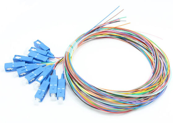 Отрезок провода однорежимные 9/125μM оптического волокна SC UPC 12 цветов 0.9mm