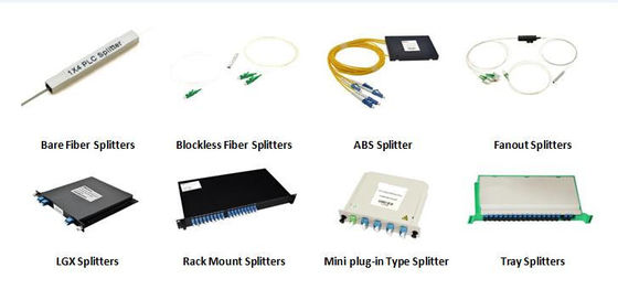 соединитель SC APC Splitter PLC оптического волокна держателя шкафа 1U 1x2 1x4 1x8 1x16 1x32 1x64