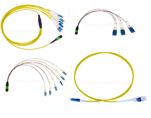 Ядри гибкого провода 512 оптического волокна CS LSZH 3.0mm MPO для сетей