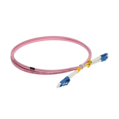 Цвет 9/125um Patchcord однорежимного оптического волокна LC-LC G657A1 розовый