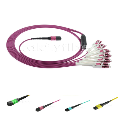 Мужчина MPO MTP/женский кабель оптического волокна кабеля OM5 OM4 MPO гибкого провода волокна