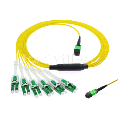 Кабель 12 волокон гибкого провода оптического волокна MPO MTP LC Uniboot однорежимный для FTTX