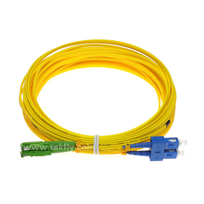 Оптическое волокно E2000-SC двухшпиндельное привязывает 5 FTTH одиночного режима метров кабеля стекловолокна
