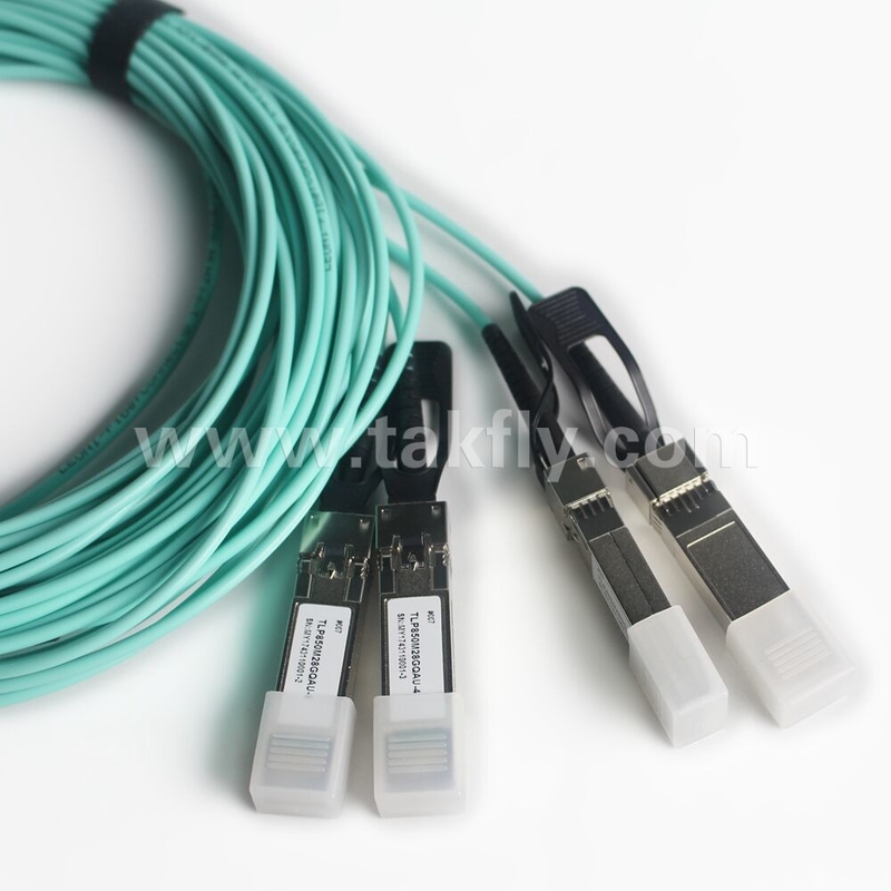 100 Гб/с QSFP28 до 4x SFP28 Прорывный активный оптический кабель AOC кабель быстрая передача данных