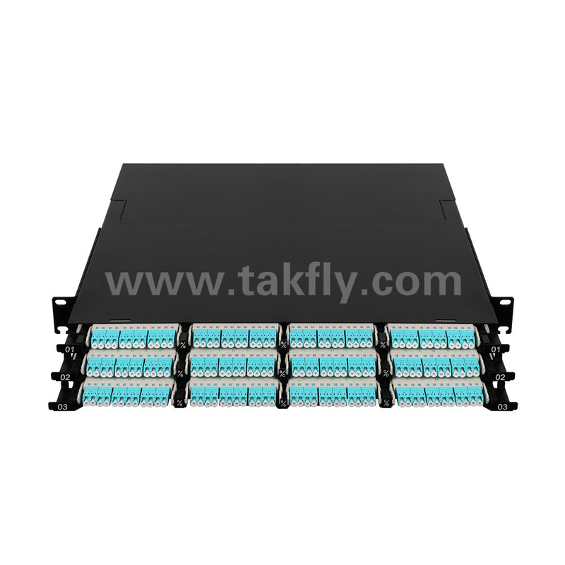 Волоконно-оптическая MPO кассета MTP Patch Panel 144 ядра сверхвысокая плотность для центра обработки данных FTTX