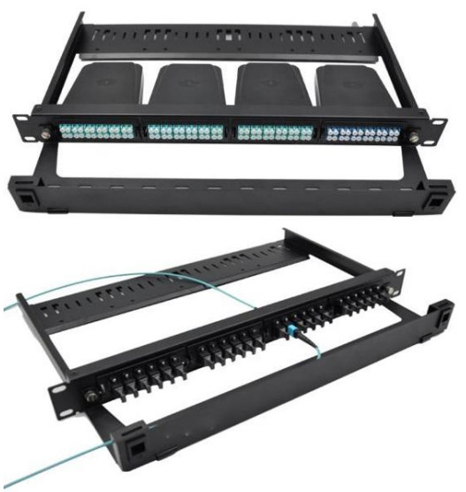 1U MPO MTP Fiber Optic Patch Panel 24 Порт для центра обработки данных