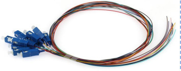 SC UPC 0,9 мм 12 Цветовые оптические волокна Pigtail Simplex