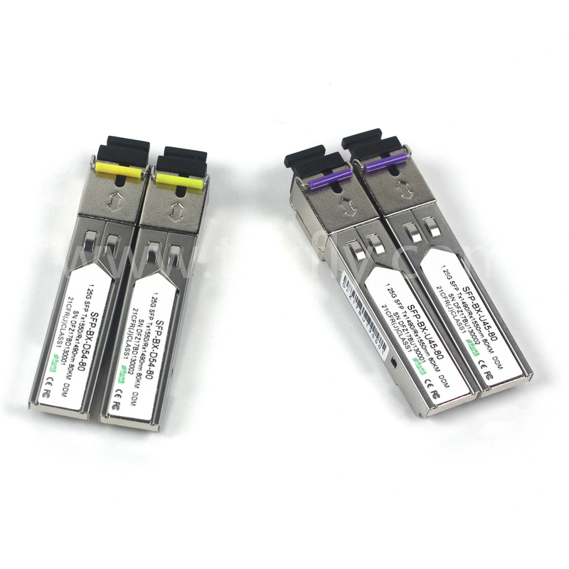 1.25G SFP BIDI ОПТИЧЕСКИЙ ТРАНССИВЕР МОДУЛ Tx1490/Rx1550nm 80KM SMF DDM LC CISCO JUNIPER HUAWEI совместимый