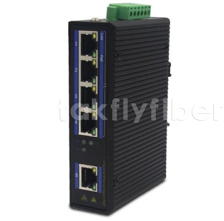 Коммутатор PoE промышленного класса 4 порта 10/100Mbps PoE + 1 порт 10/100Mbps Ethernet