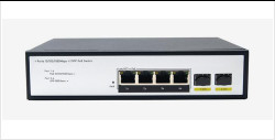 DF-2F-4GP 2-порт 10/100/1000Mbps 4+2 Uplink Fiber Ports Гигабитный коммутатор Poe Network