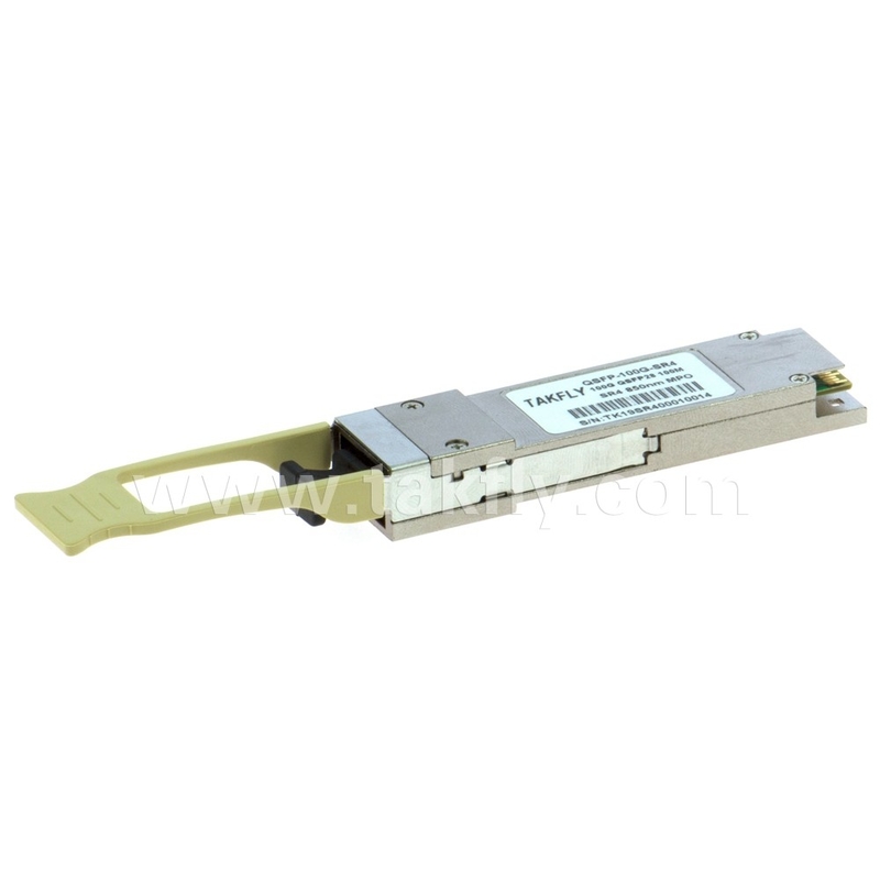 100 Гбит / с QSFP28 SR4 850nm 100m MPO с DDM-передатчиком До 27,952 Гбит / с Скорость передачи данных на канал