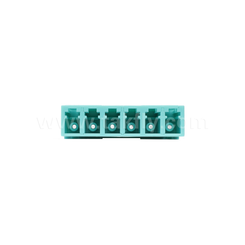 LC/PC 6 способов адаптер MM OM3 Aqua OM4 Фиолетовый Синий без фланца Температурная стабильность -40C ≈ 85C Дополнительная потеря≤0.2dB