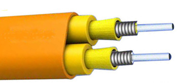 Flat Duplex Armored Optical Cable 2000M LSZH/PVC