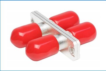 ST Дуплексный металлический адаптер прямоугольного типа SM/MM Низкий уровень шума 0,2 дБ