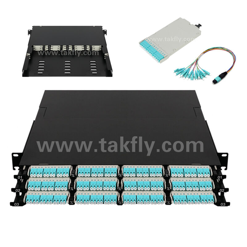 Волоконно-оптическая MPO кассета MTP Patch Panel 144 ядра сверхвысокая плотность для центра обработки данных FTTX