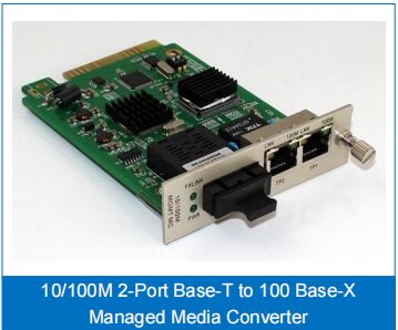 Прямые заводские продажи управляемого медиаконвертера 10/100 Мбит/с Base-T на 100 Base-X с 2 портами, надежное сетевое соединение