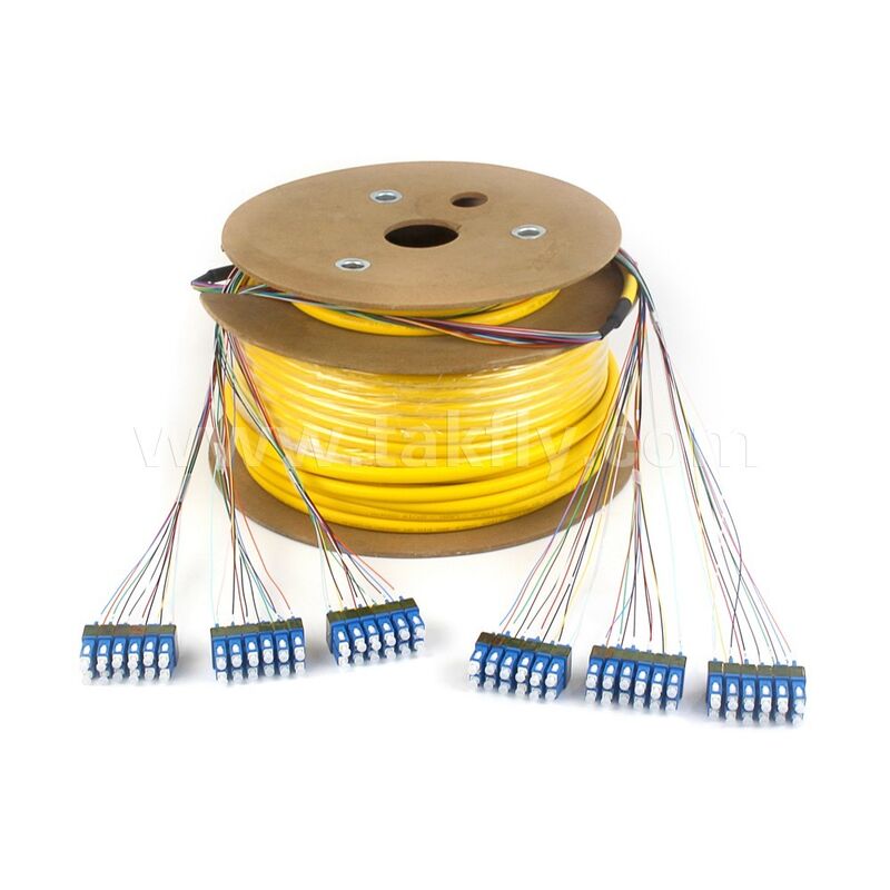 Волоконно-оптические патч-кодулы 36Cores SC-SC предварительно завершенный Breakout Patchcord для телекоммуникационного центра обработки данных