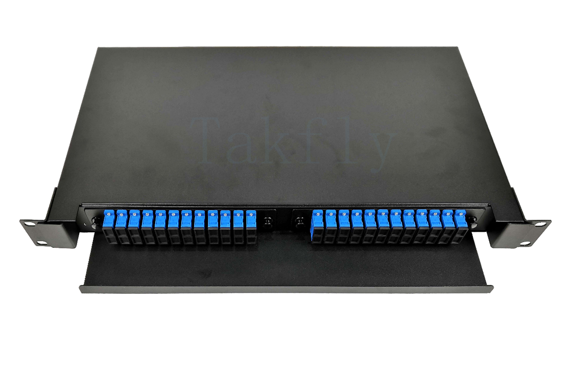 1U 48F Rack Mount Fiber ODF Сдвижный ящик, SC адаптер совместим