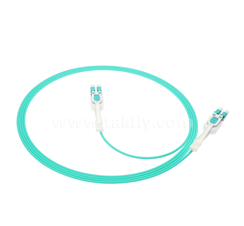 LC Push-Pull Uniboot Fiber Optic Patch Cord   One-Tube Two-Core, Polarity Interchangeable, для сборки высокой плотности и приложений для центров обработки данных