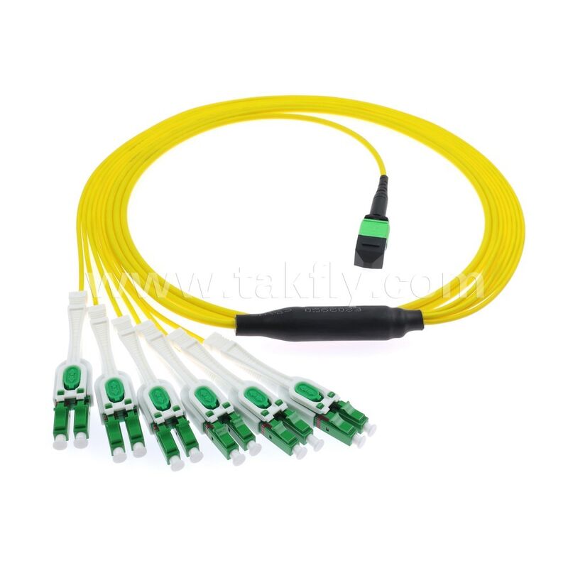 MPO/MTP Patchcord Fanout Uniboot LC SingleMode Breakout Волоконно-оптический кабель для центра обработки данных