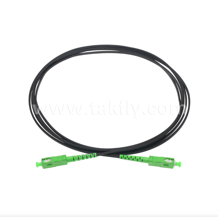 FTTH патч-корд SC/APC - SC/APC для внутренней прокладки, плоский, симплексный, предварительно обжатый, антивибрационный для быстрой установки в зданиях