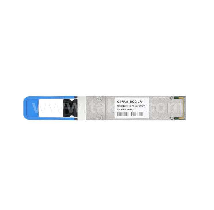 TKQS28-100G-LR4 100Gbps QSFP28 Optical Transceiver – 10km, 4 LAN-WDM Channels (1295.56-1309.14nm), EML Laser, PIN Receiver, 100GBASE-LR4 Compliant