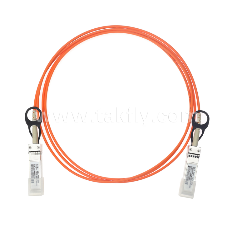Активный оптический кабель 10G SFP+ (AOC) – 300 м на OM3, 850 нм VCSEL, низкое энергопотребление <0,35 Вт/конец, короткодействующее соединение SFP+ на SFP+